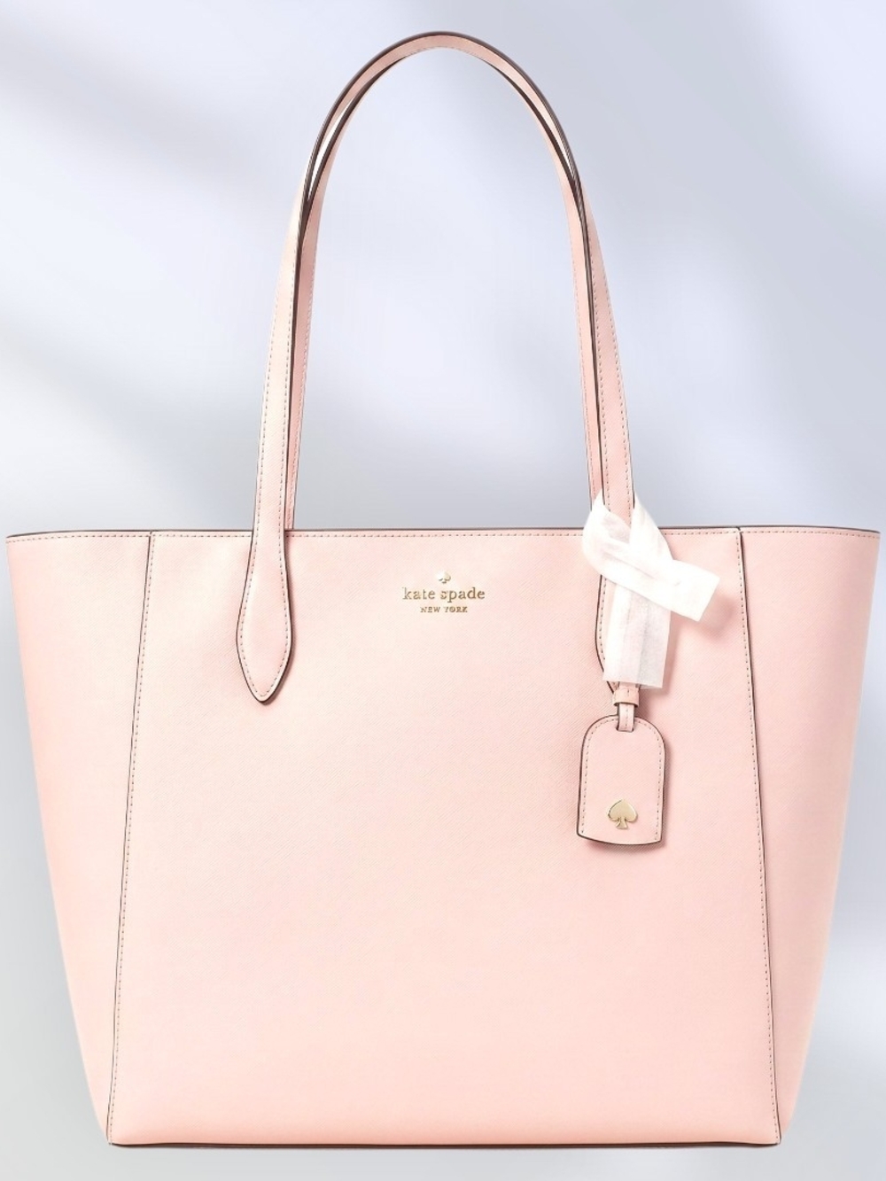 KATE SPADE NY Dana Rose Smoke Leather Large Tote Bag - Picture 14 of 16